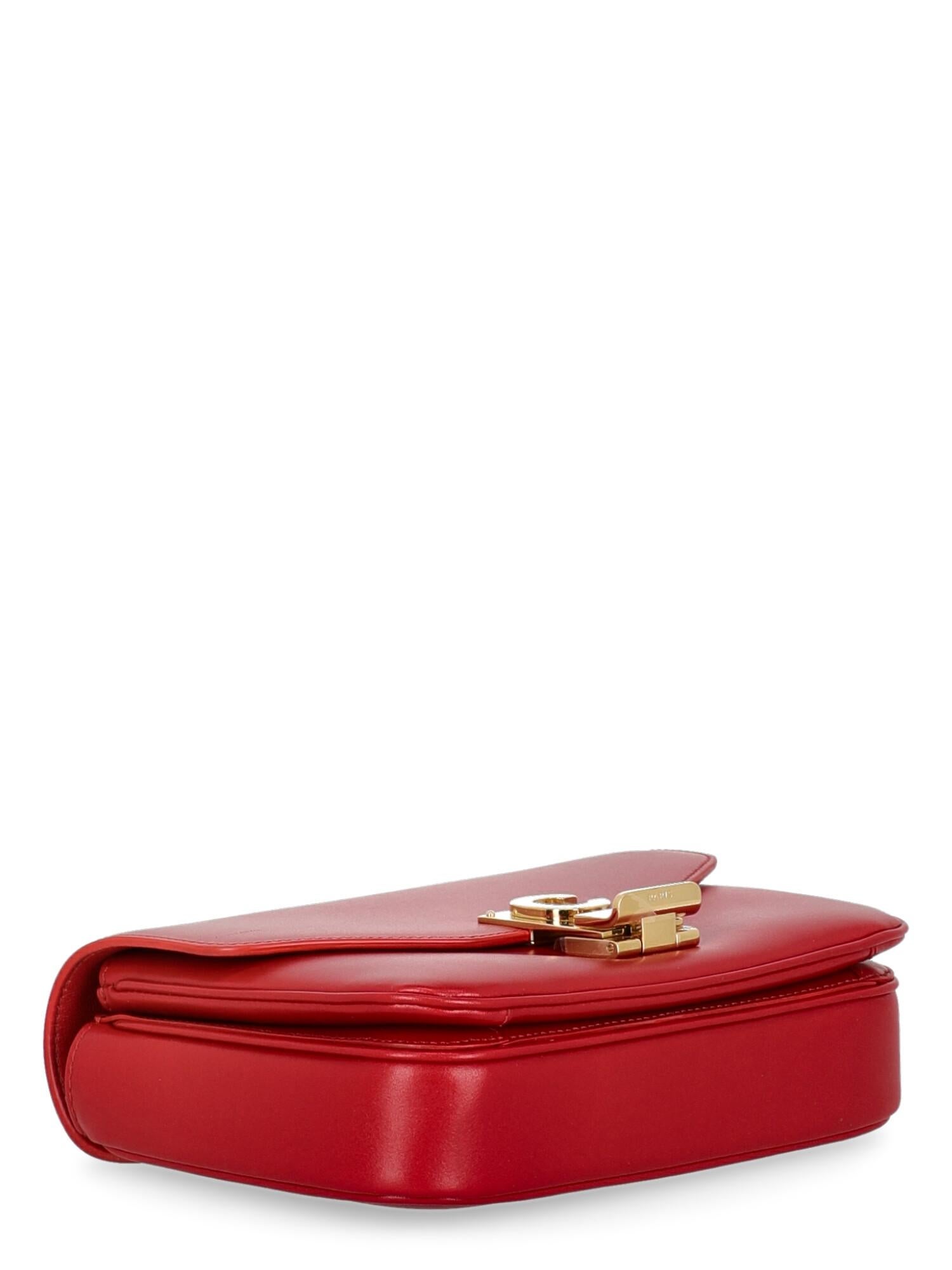 Celine  Women Shoulder bags Red Leather For Sale 1