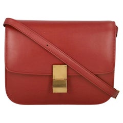 Celine Women Shoulder bags Red Leather 