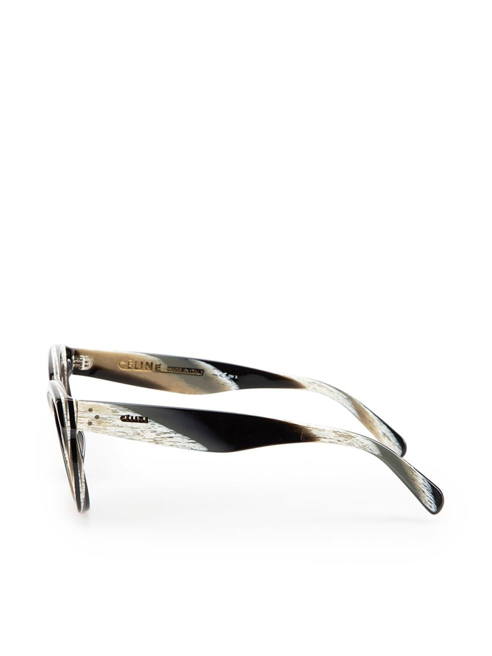 Céline Women's Abstract Stripe Square Frame Sunglasses For Sale 1
