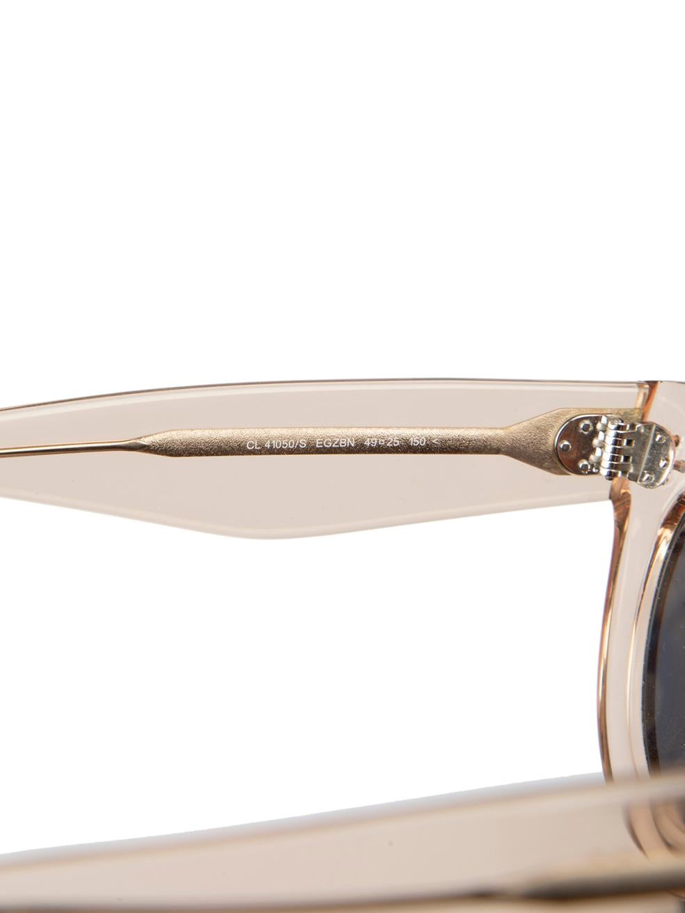 Céline Women's Beige Transparent Cat Eye Sunglasses 2