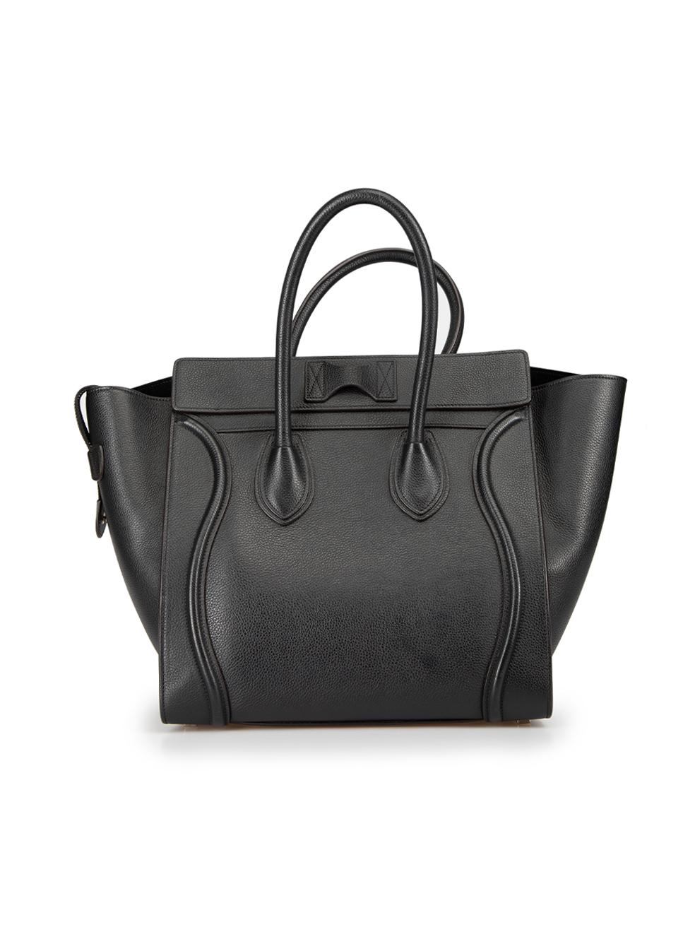 Céline Women's Black Leather Mini Luggage Tote In Good Condition In London, GB