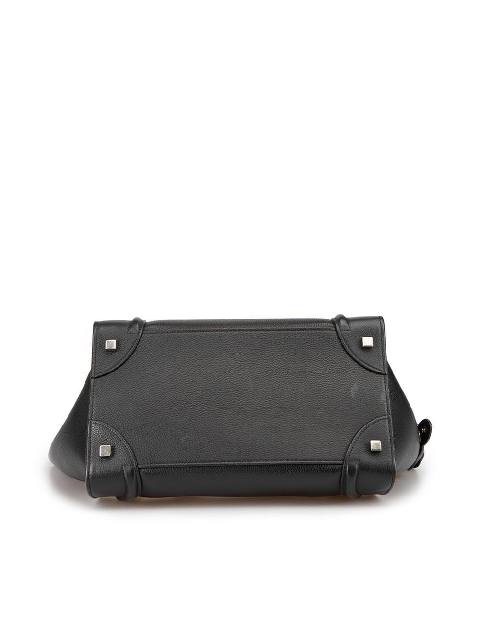 Céline Women's Black Leather Mini Luggage Tote 1