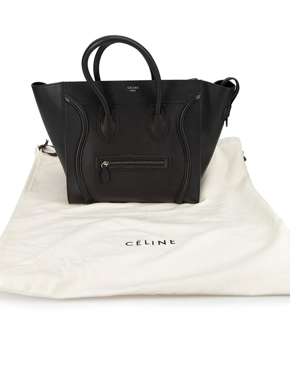 Céline Women's Black Leather Mini Luggage Tote 3