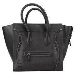 Céline Women's Black Leather Mini Luggage Tote