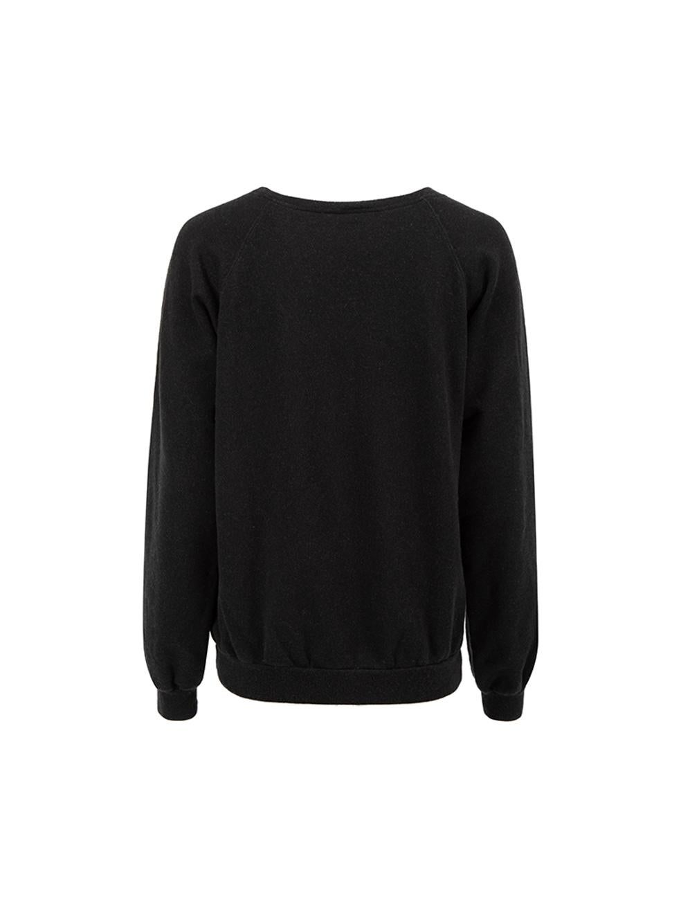 Céline Women's Black Logo Print Sweater In Good Condition In London, GB
