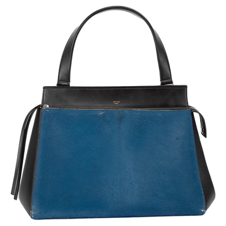 Céline Women's Blue & Black Edge Shoulder Bag