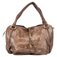 Céline Women's Brown Snake Leather Tote Bag