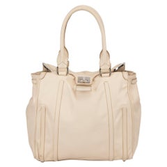 Céline Women
s Cream Leather Large Tote Bag