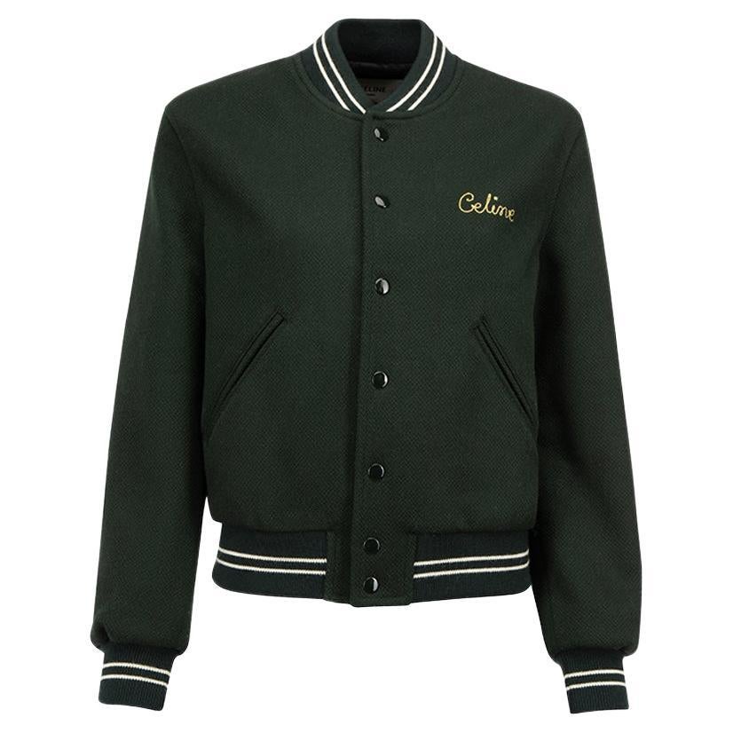 Céline Women's Forest Green Varsity Jacket