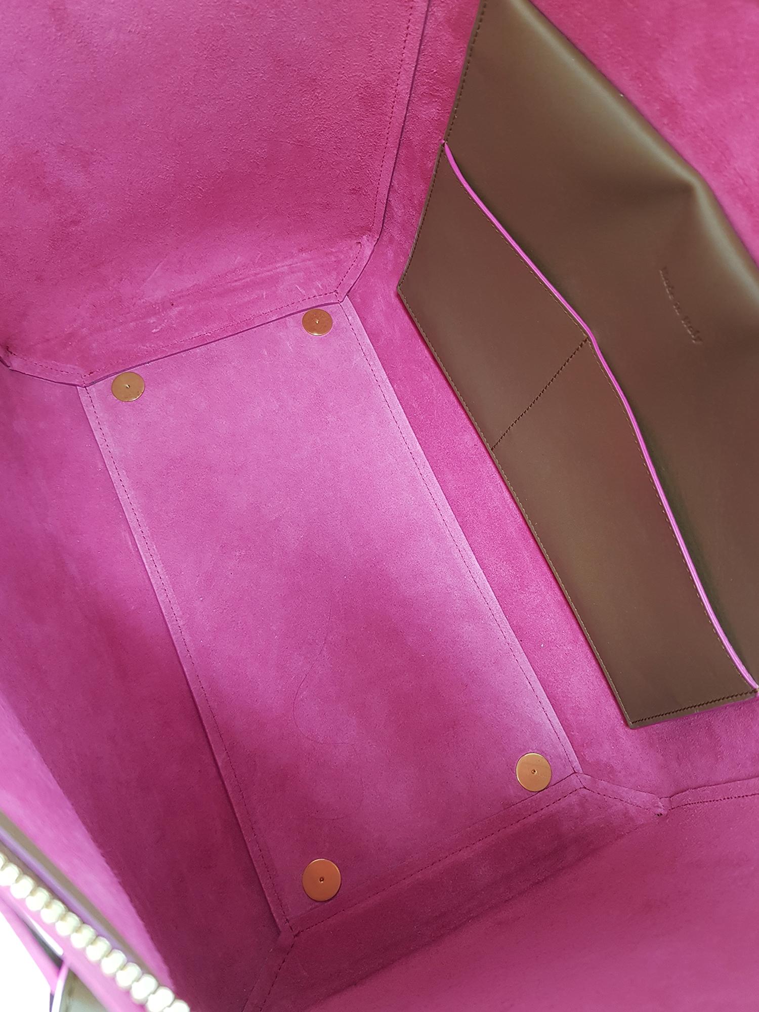 Celine Women's Handbag Belt Bag Brown/Pink Leather In Excellent Condition For Sale In Milan, IT