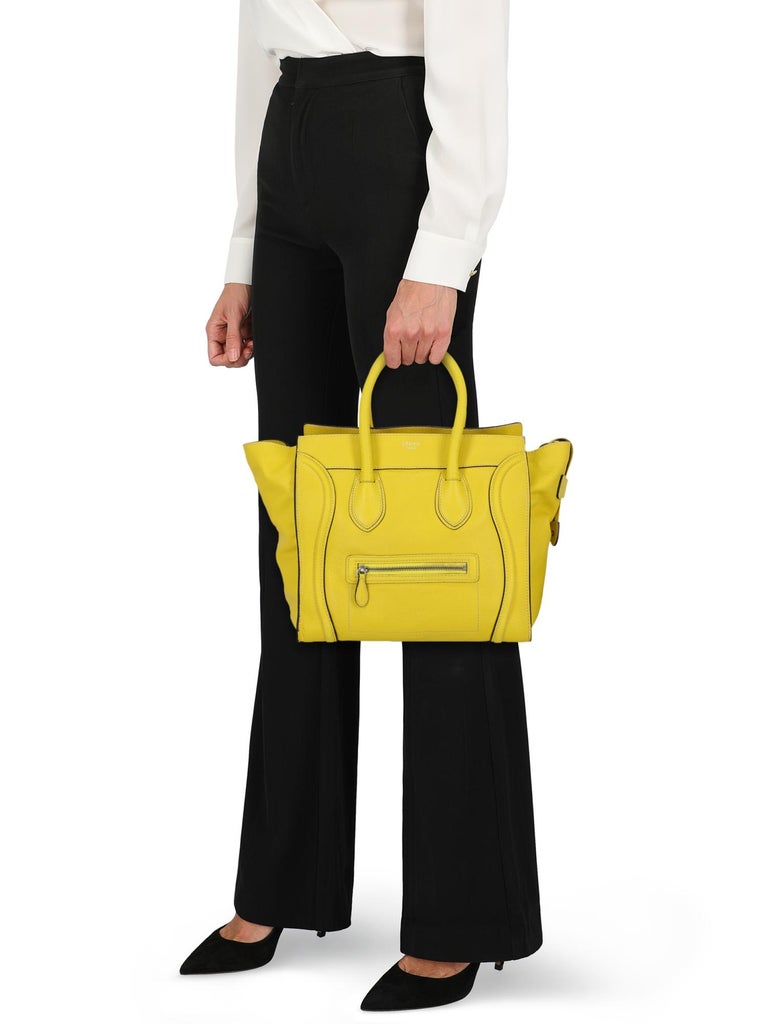 Celine Women's Luggage Yellow Leather For Sale at 1stDibs