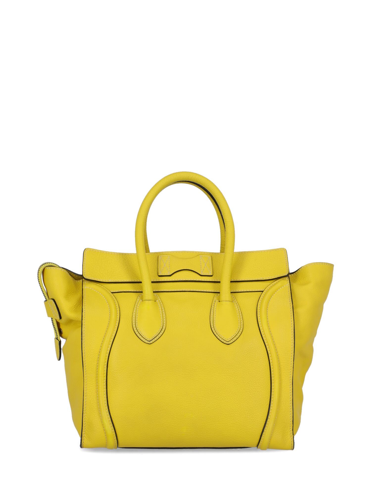 celine luggage yellow