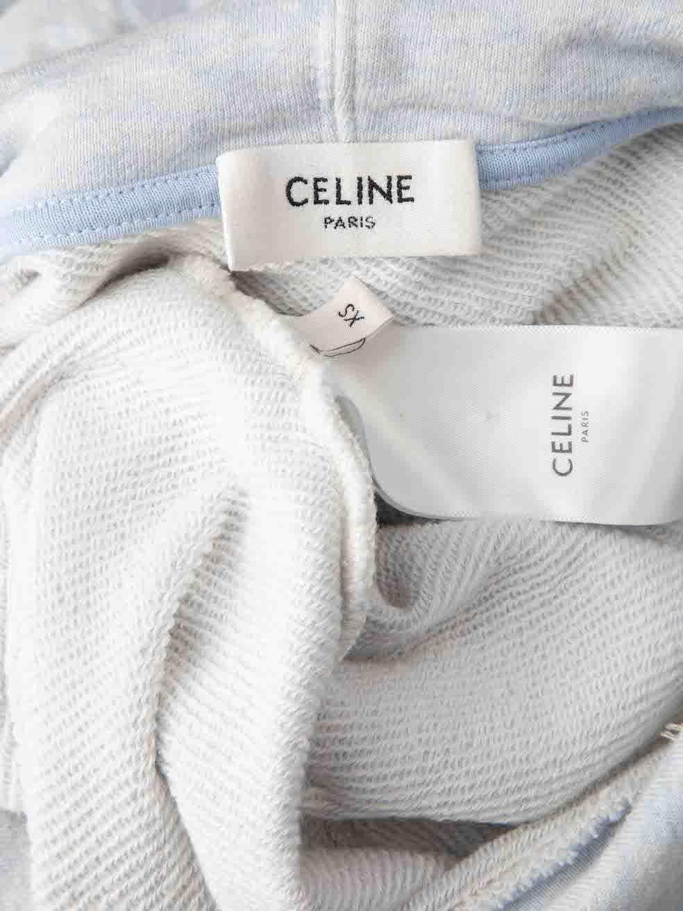Céline Damen Hellblau Brand Logo Hoodie im Angebot 1