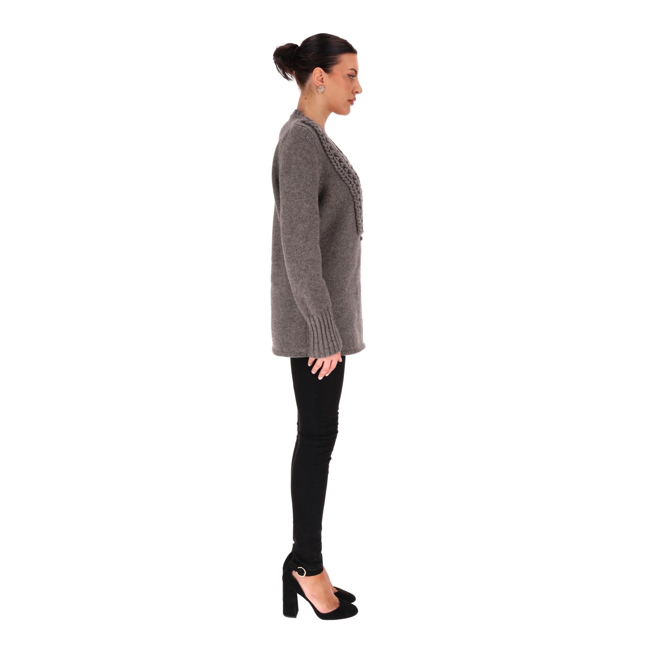 Grigio Maglione in misto lana e yak di Celine in vendita