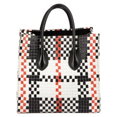 Celine Woven Leather Phantom Medium Luggage Tote