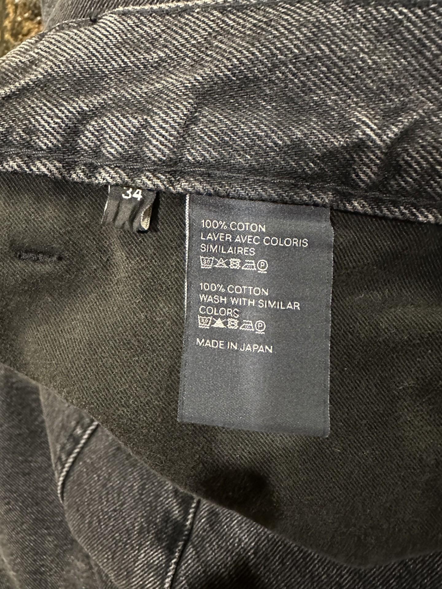 Celine x Hedi Charcoal Gray Wash Welsey Denim Jeans For Sale 7