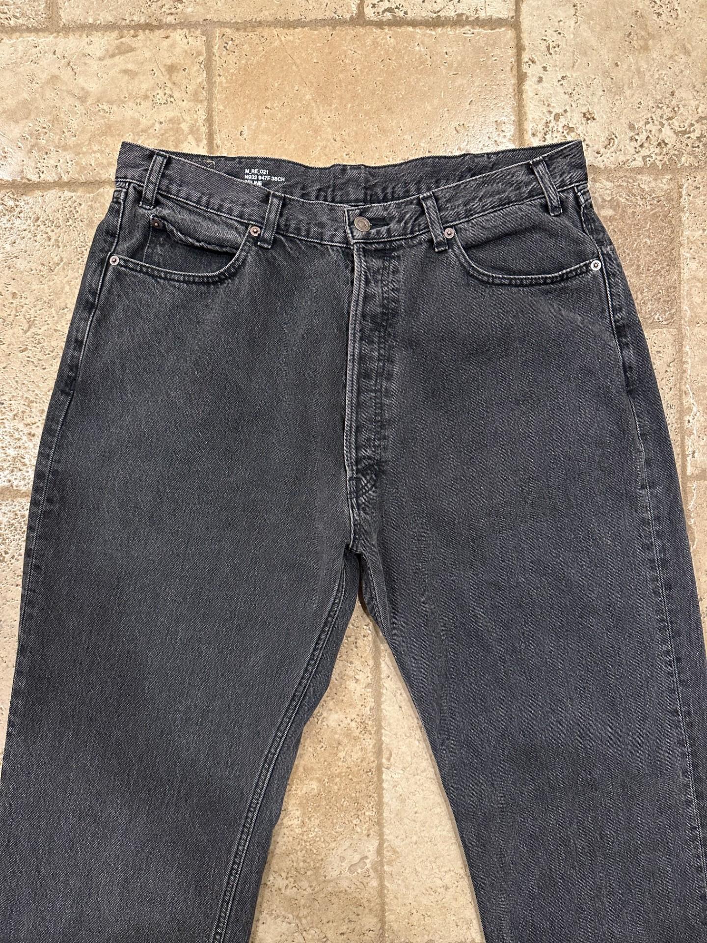 Celine x Hedi Charcoal Gray Wash Welsey Denim Jeans For Sale 1