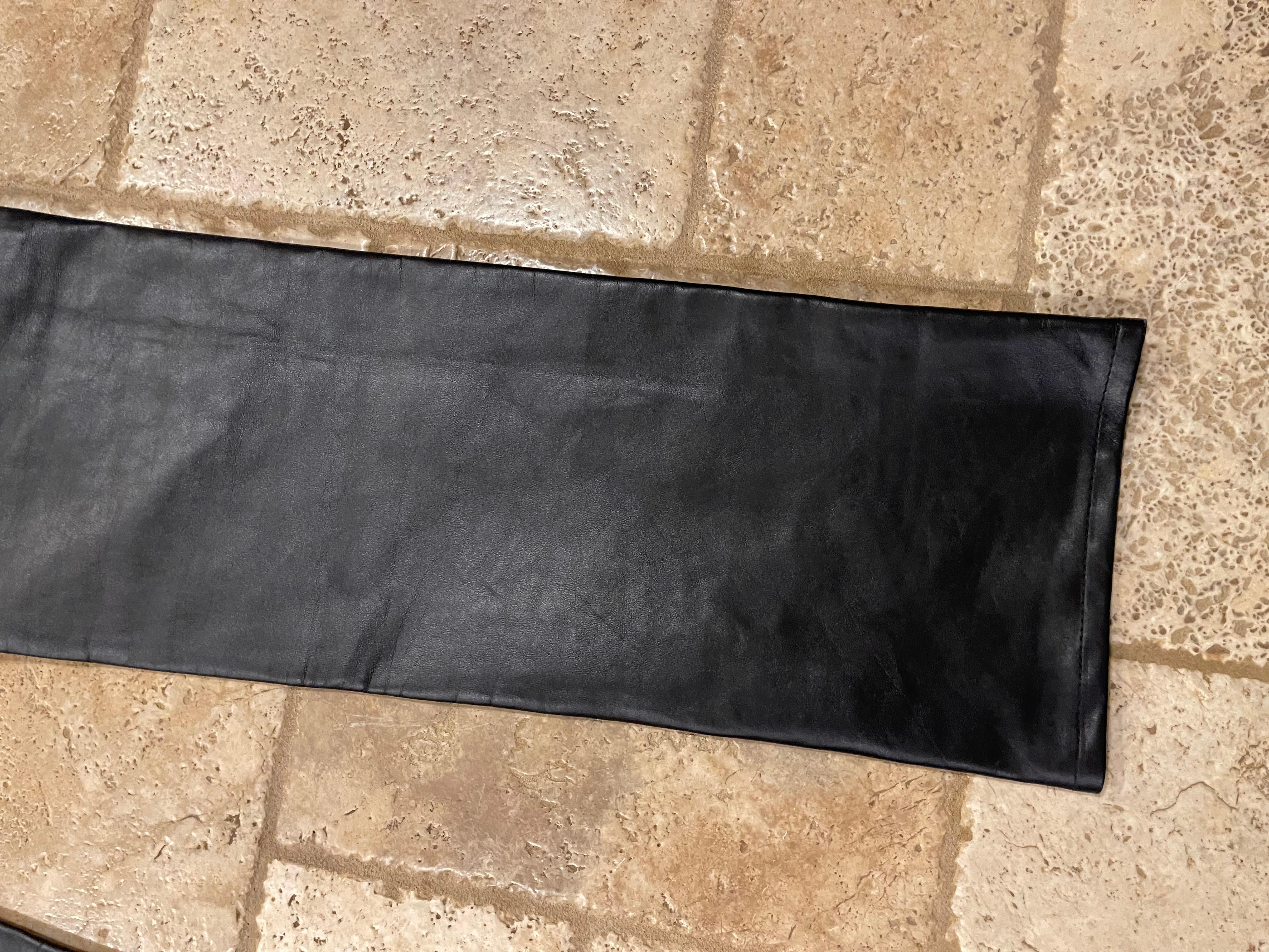 Celine x Hedi Slimane FW19 Black Calfskin Leather Pants size 32 For Sale 7