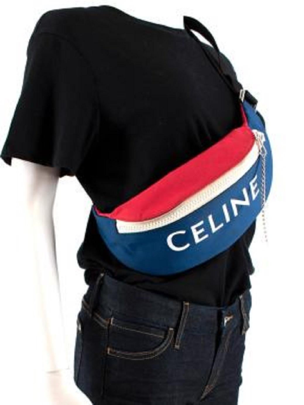 Celine XL Nylon Logo Canvas Belt Bag For Sale 6