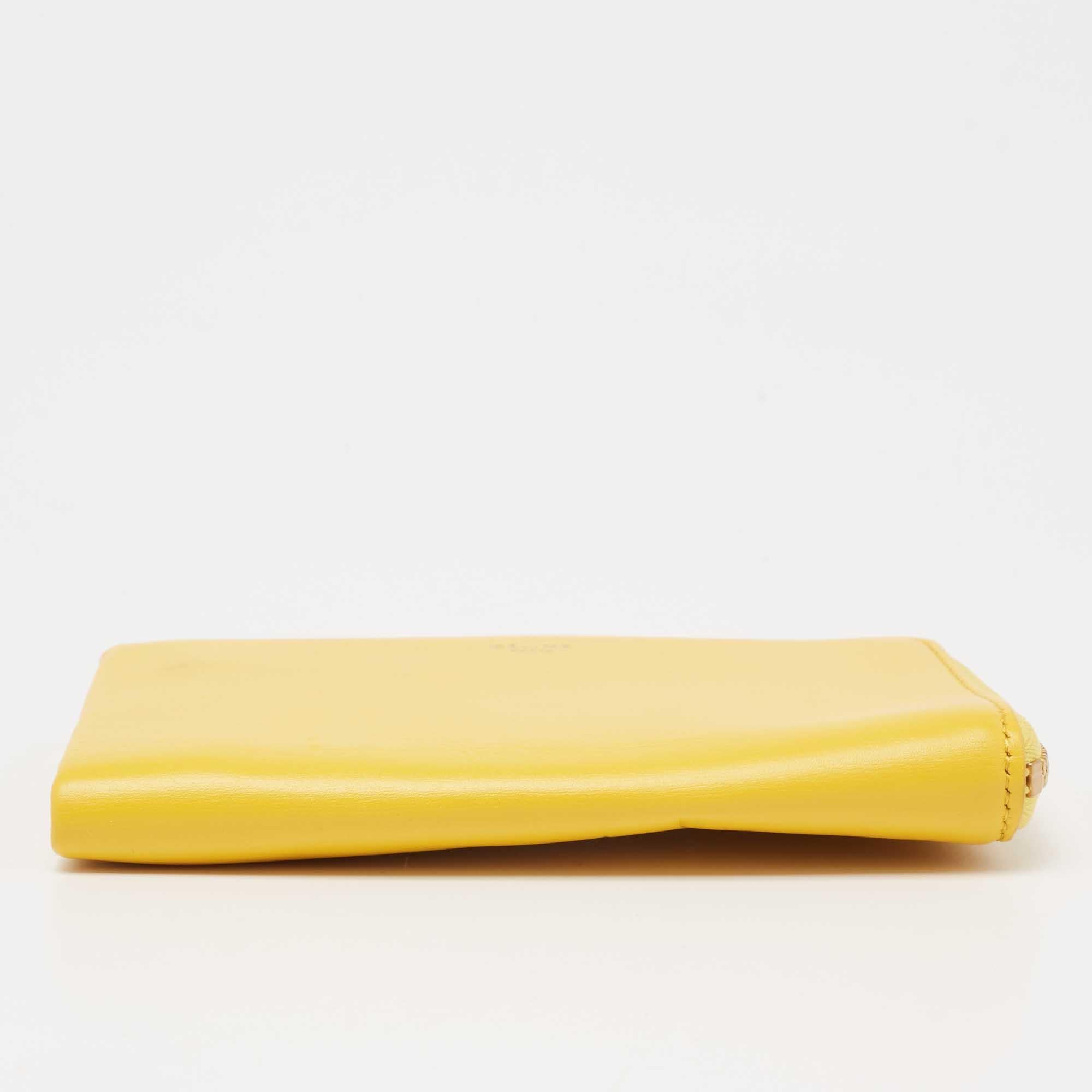 celine wallet yellow