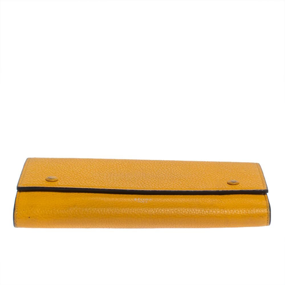 celine wallet yellow inside