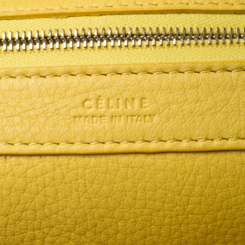 Celine Yellow Leather Medium Cabas Phantom Shopper Tote 2