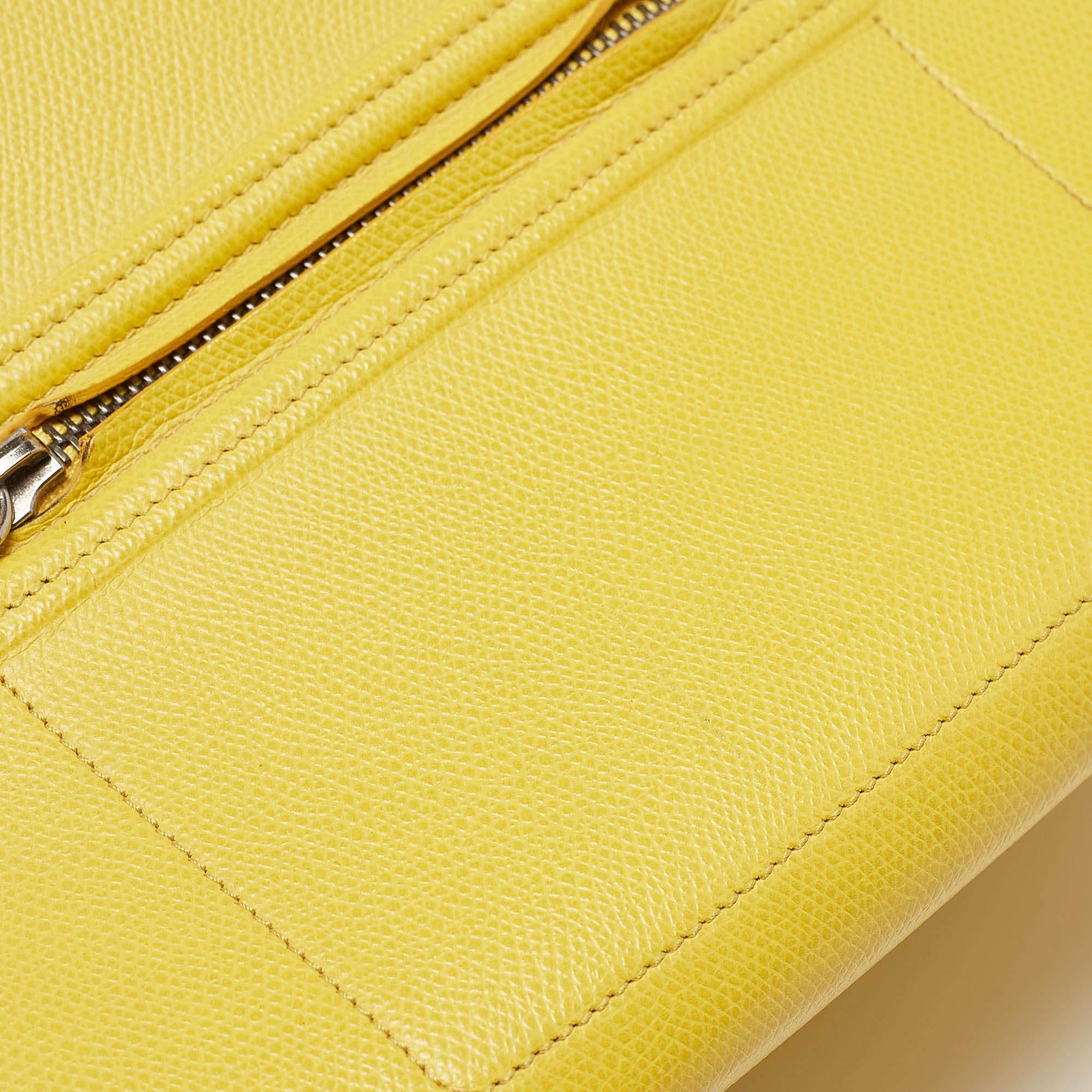 Celine Yellow Leather Medium Phantom Luggage Tote 2