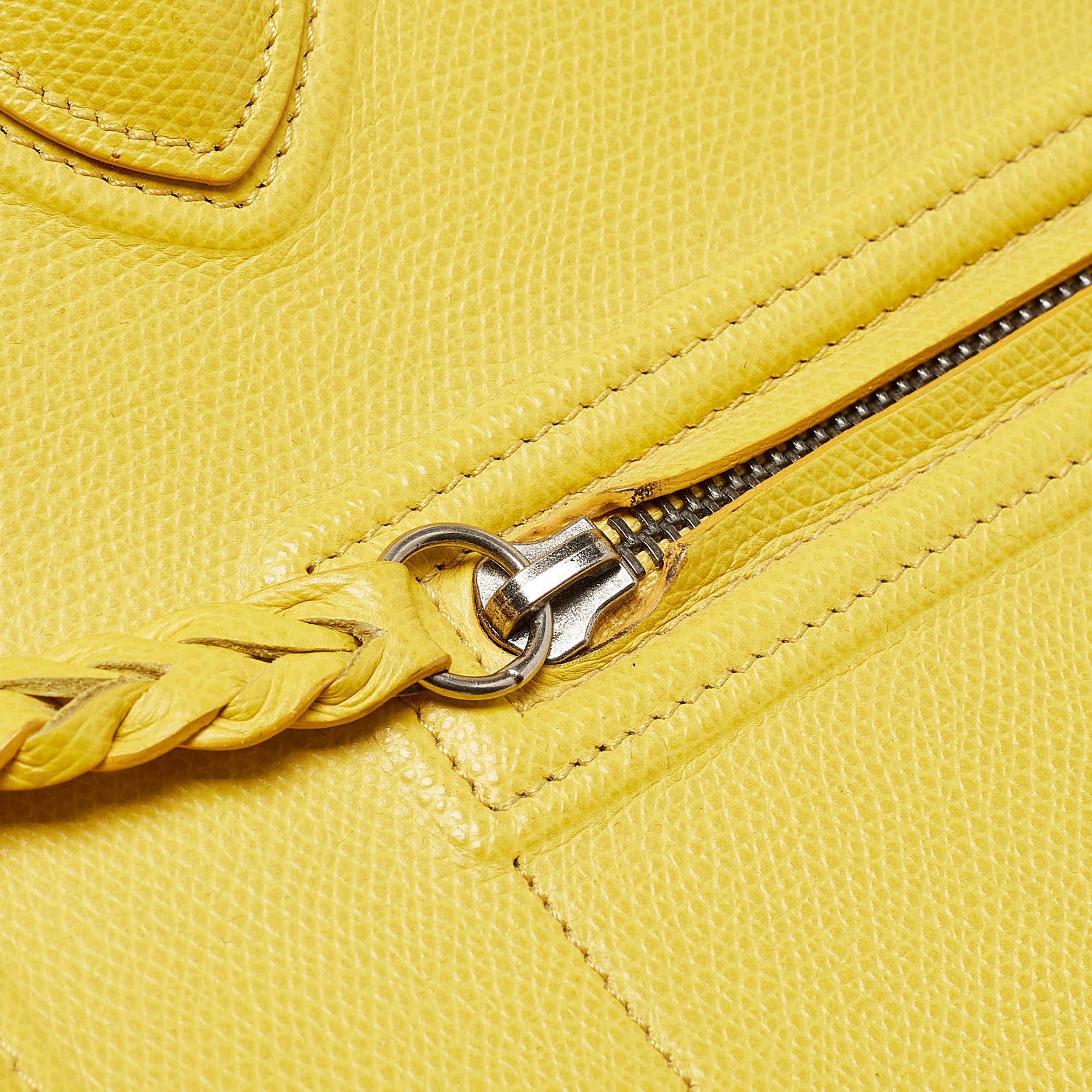 Celine Yellow Leather Medium Phantom Luggage Tote 3