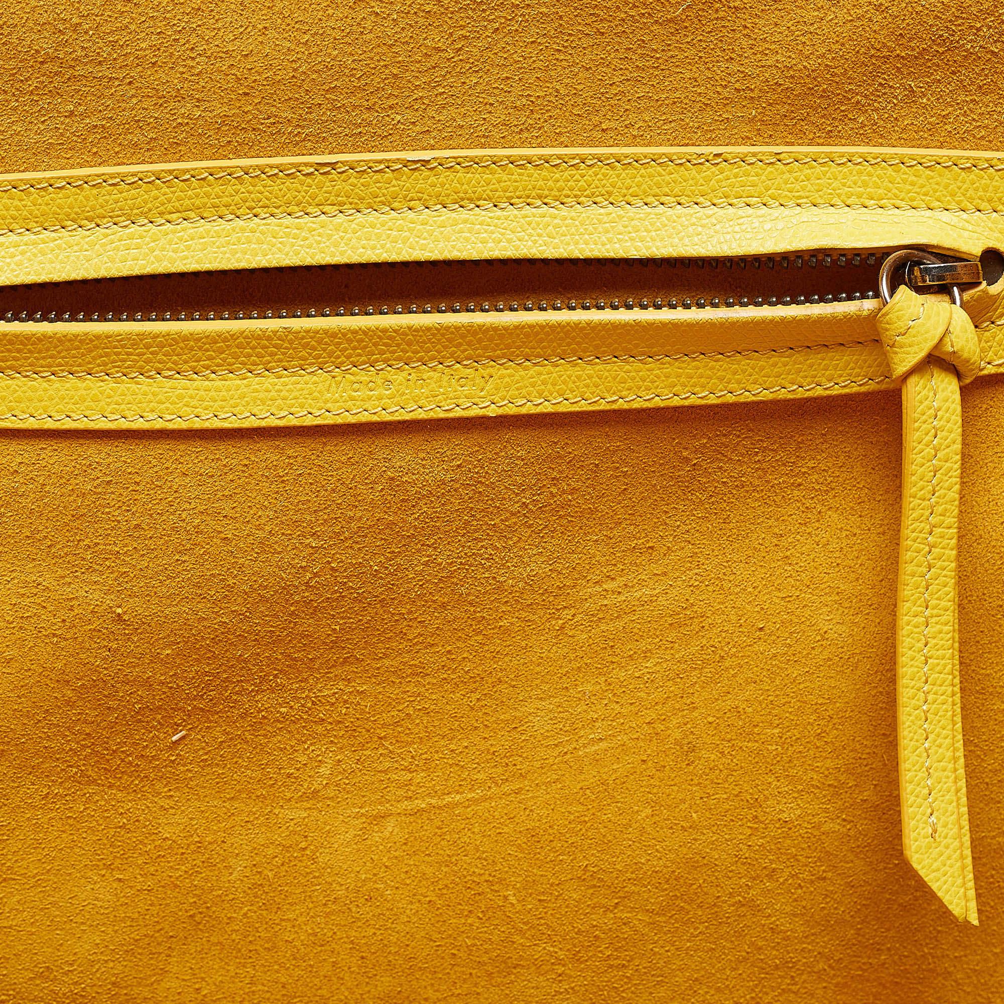 Celine Yellow Leather Medium Phantom Luggage Tote 4