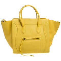 Celine Gelbes Leder Medium Phantom Gepäck Tasche