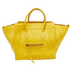 Celine Gelbes Leder Medium Phantom Gepäck Tasche