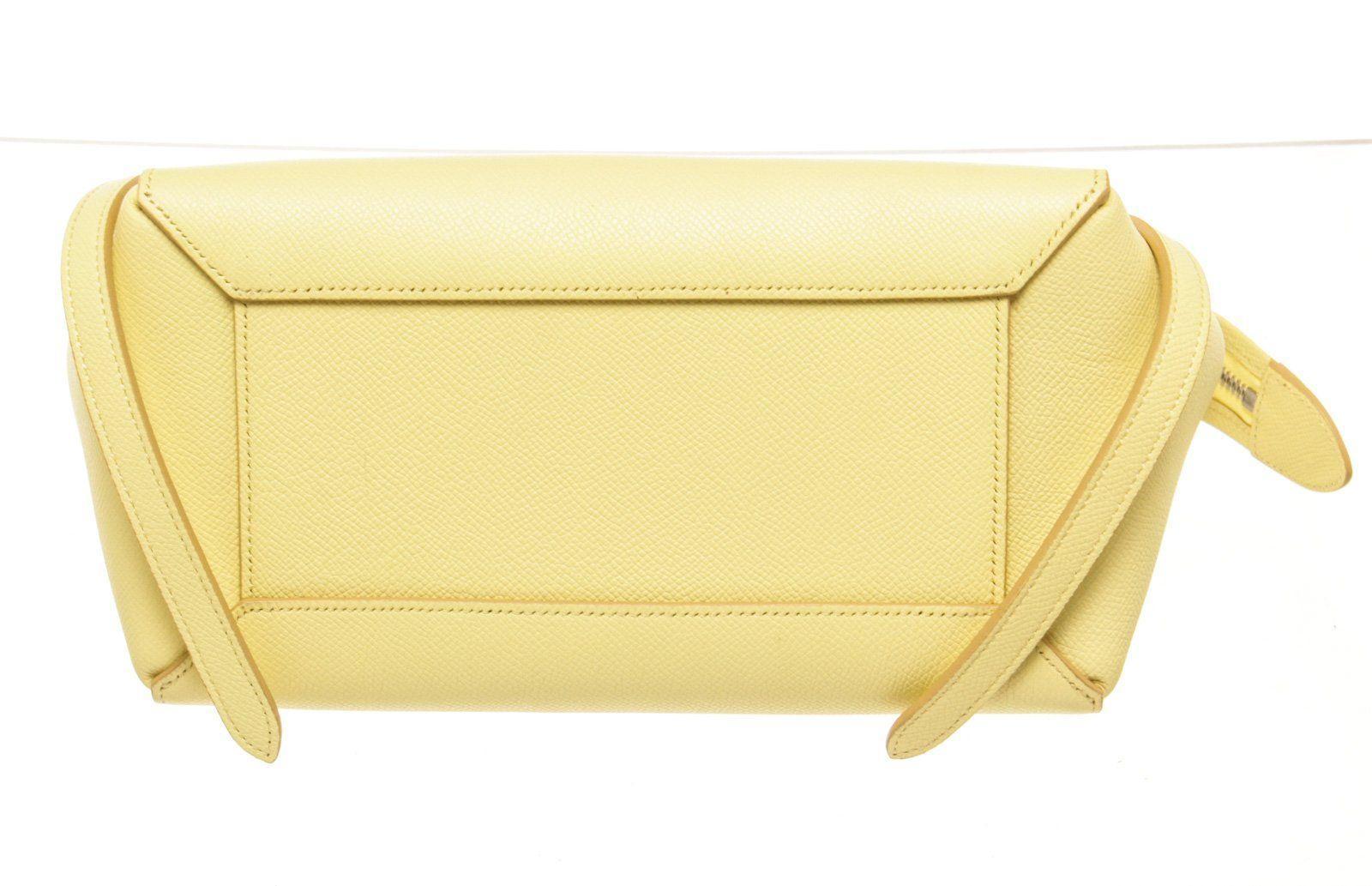 Gelbe Leder Micro Gürteltasche Tex Umhängetasche mit Leder von Celine Damen