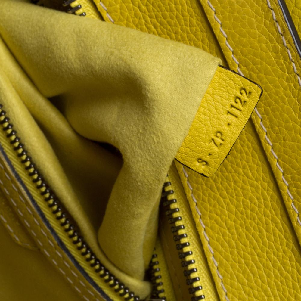Celine Yellow Leather Micro Luggage Tote 4