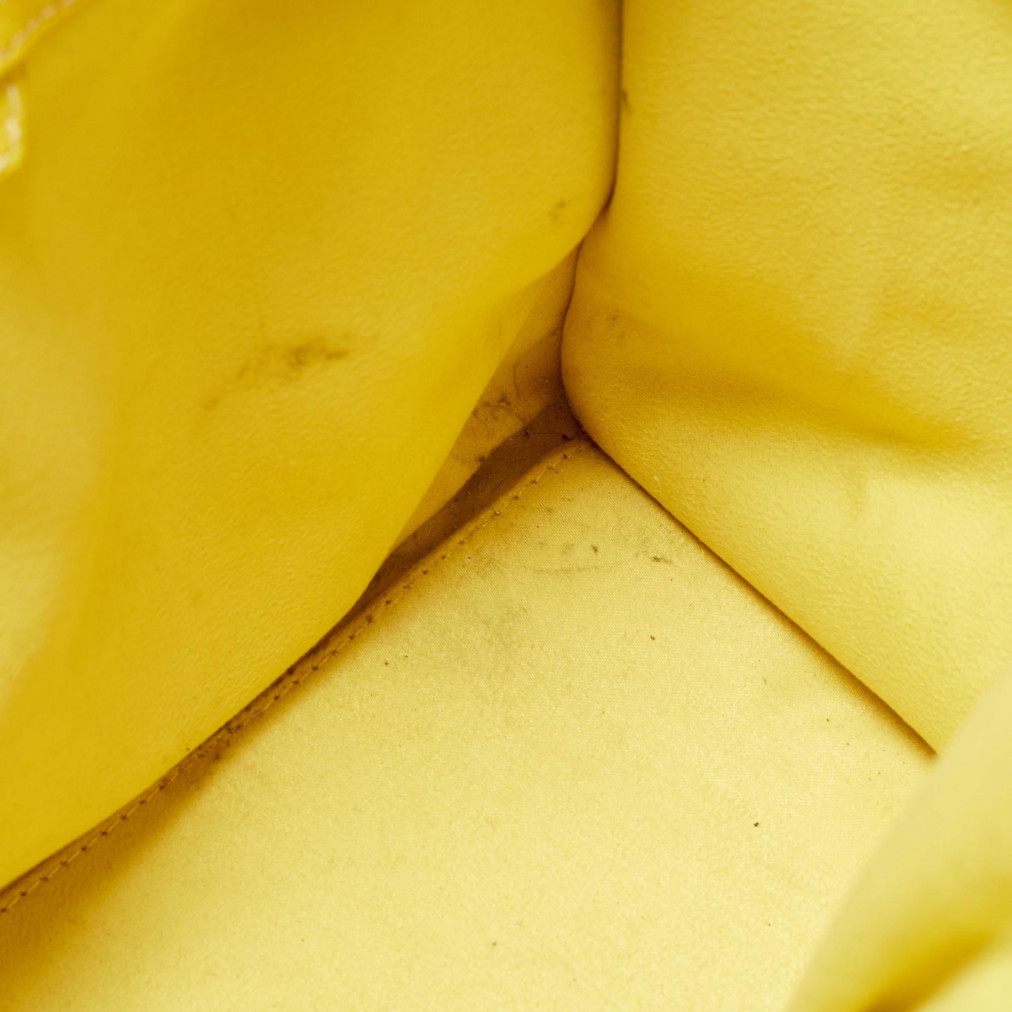 Celine Mini Luggage Tote en cuir jaune en vente 7