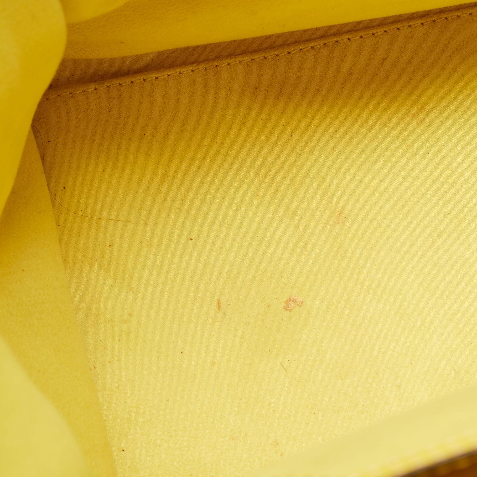 Celine Mini Luggage Tote en cuir jaune en vente 8