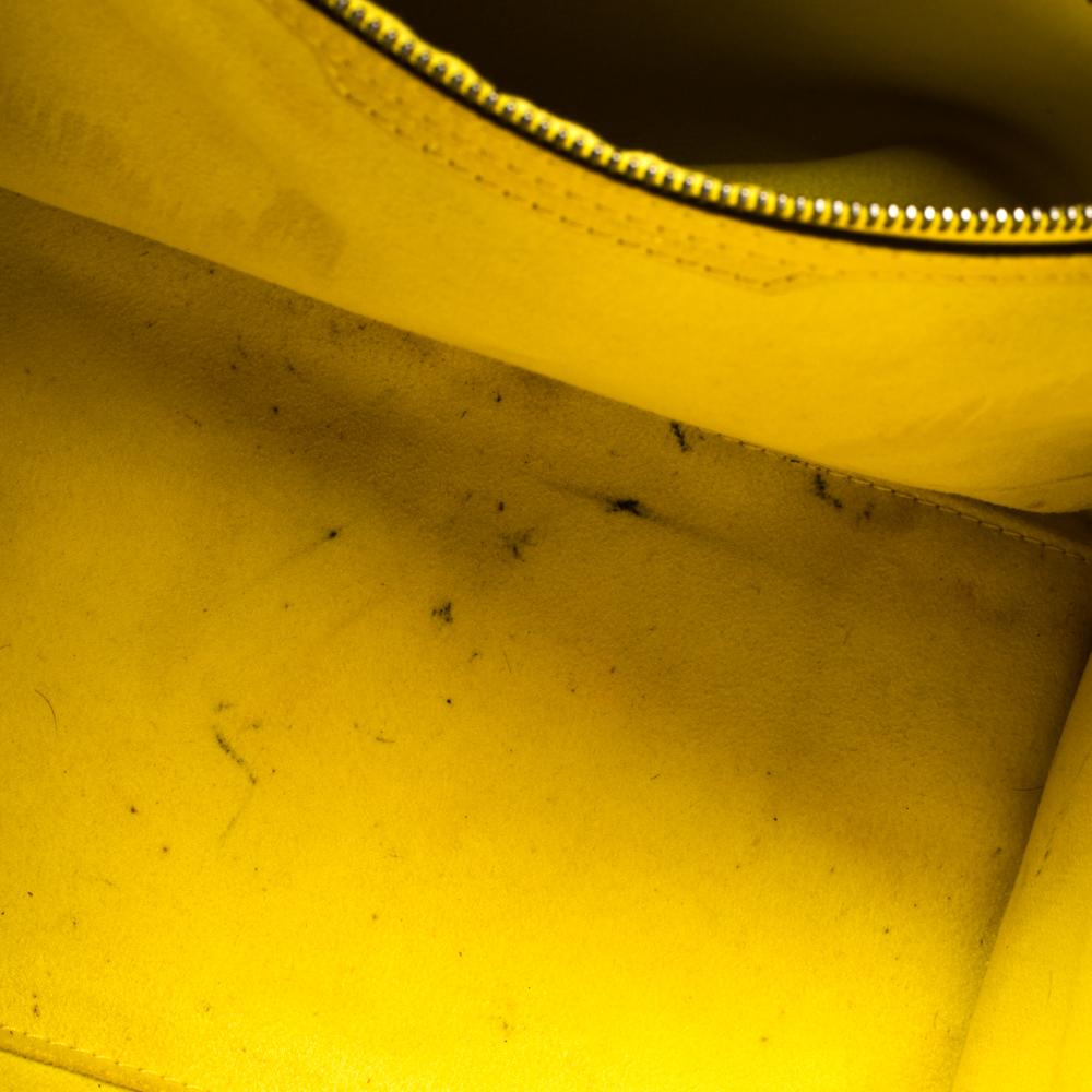 Celine Yellow Leather Mini Luggage Tote 10