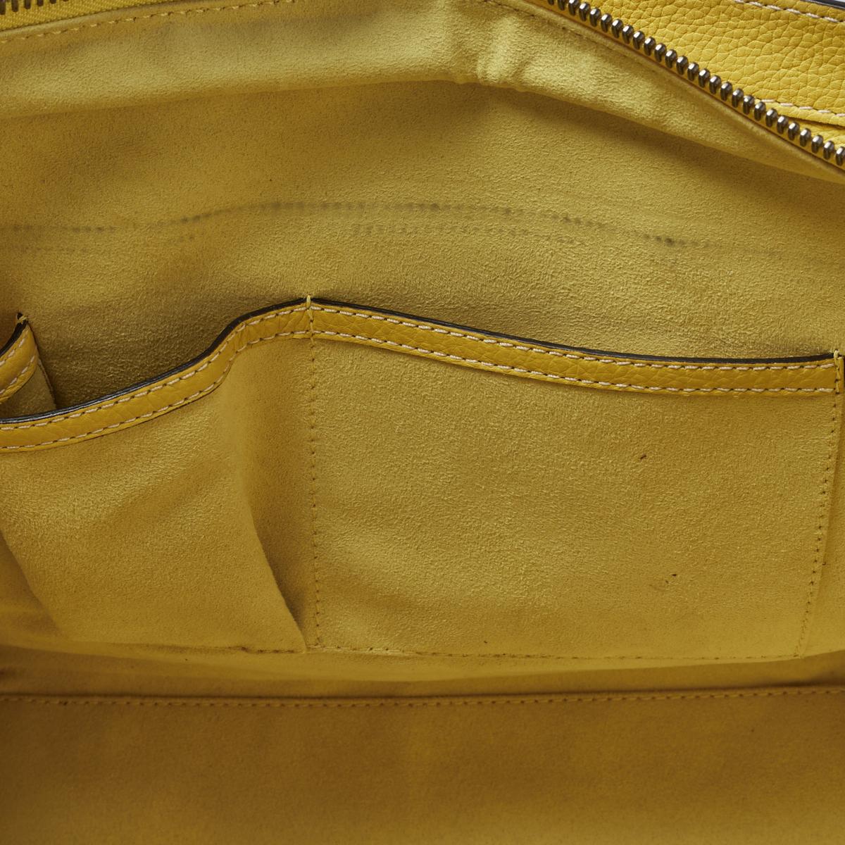 Celine Yellow Leather Mini Luggage Tote 13