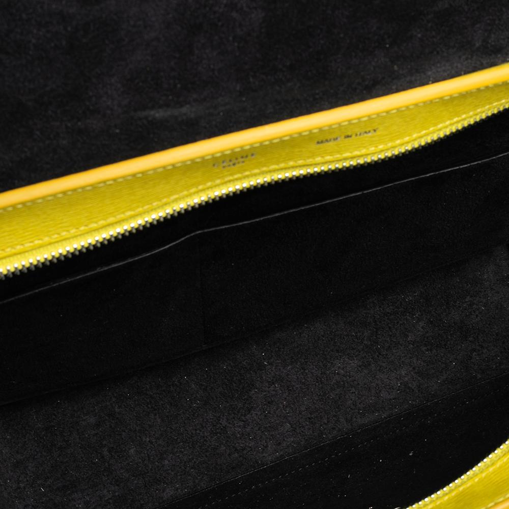 Celine Yellow Leather Mini Trapeze Top Handle Bag 4