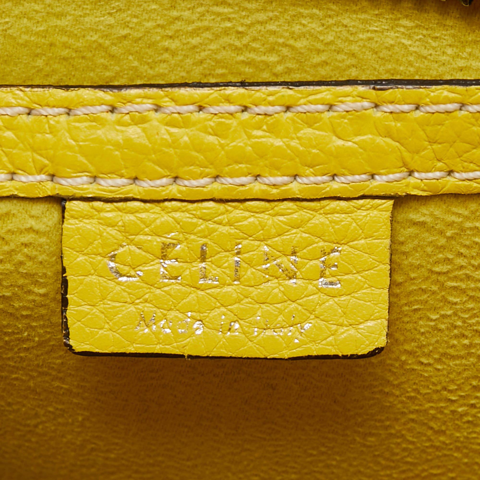 Céline Yellow Leather Nano Luggage Tote 6