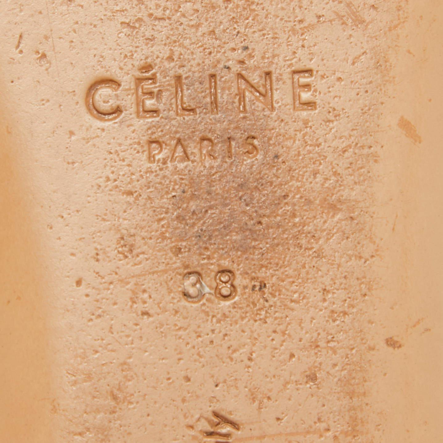 Celine Yellow Leather Scrunch Ballet Flats Size 38 For Sale 3