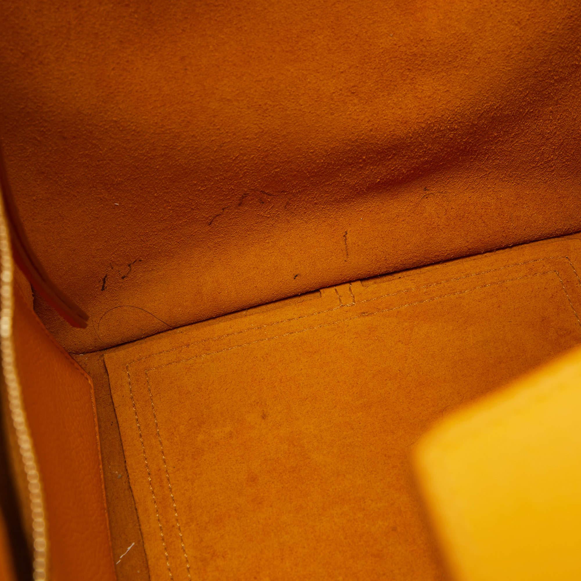Celine Yellow Leather Small Tie Tote w/Pouch 13