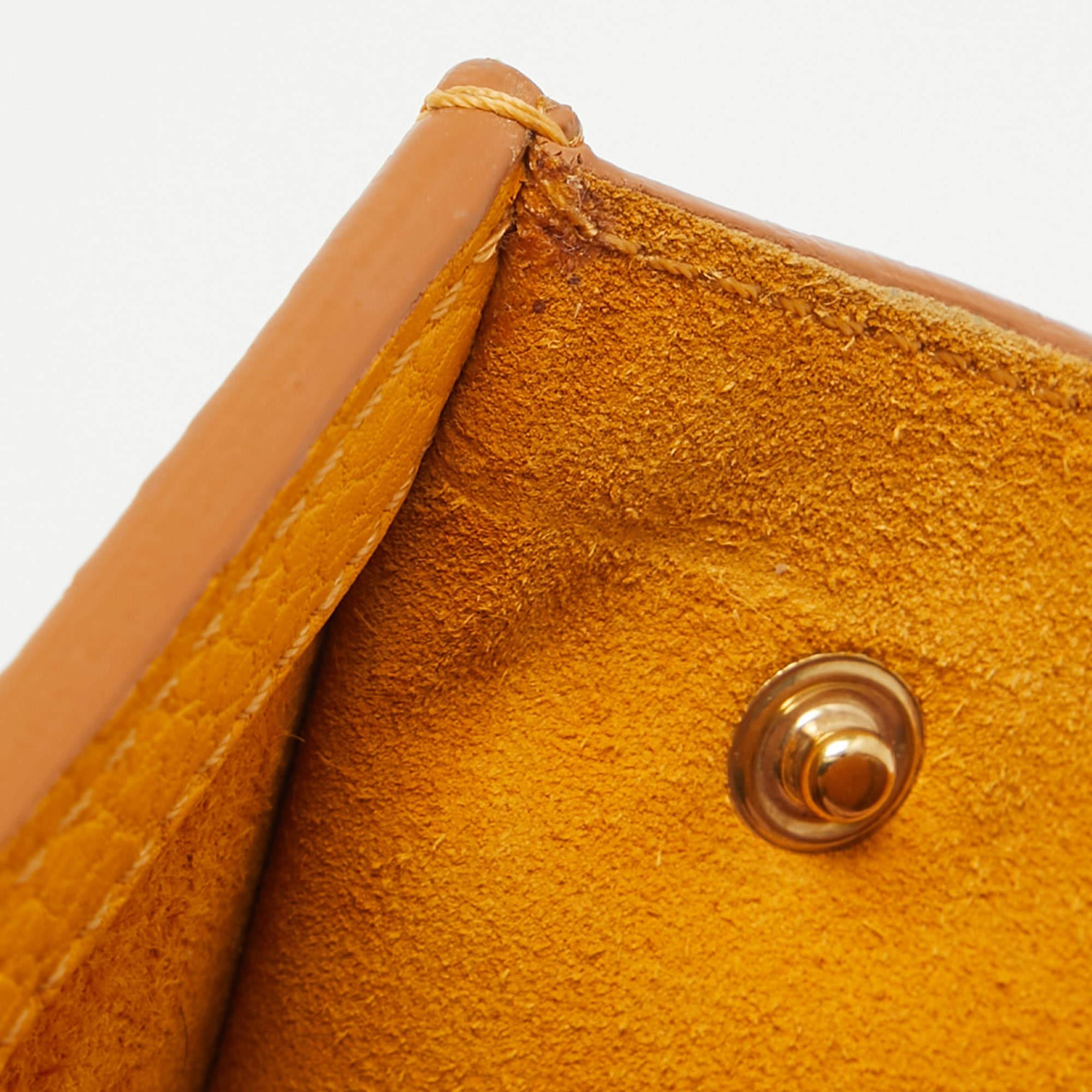 Celine Yellow Leather Small Tie Tote w/Pouch 15