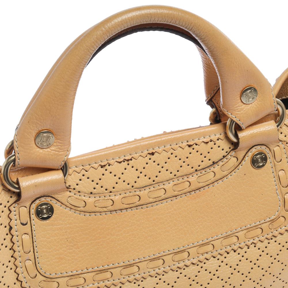 Celine Yellow Perforated Leather Boogie Tote 2