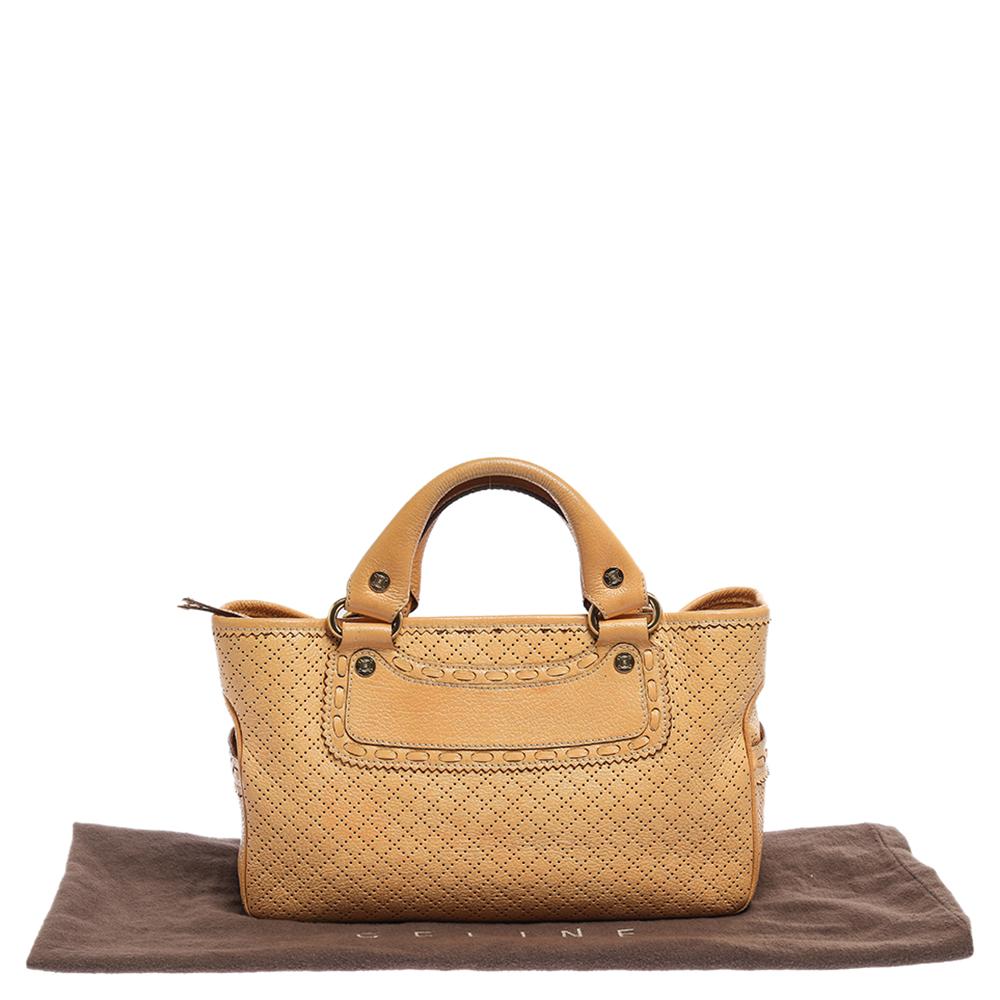Celine Yellow Perforated Leather Boogie Tote 3