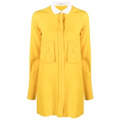 Céline Yellow Silk Shirt