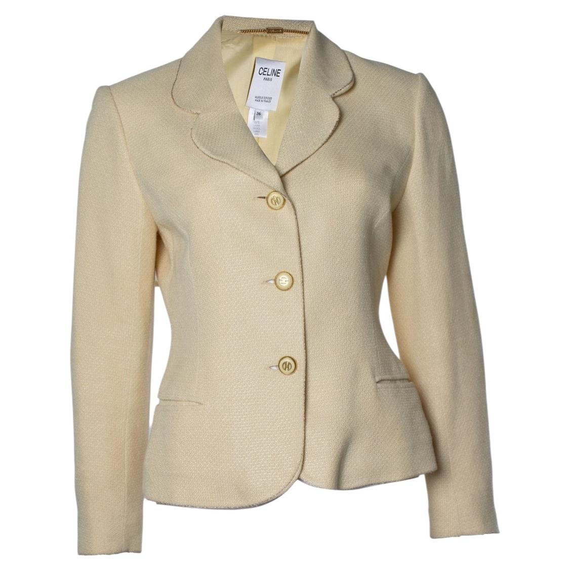 Celine, yellow tweed blazer