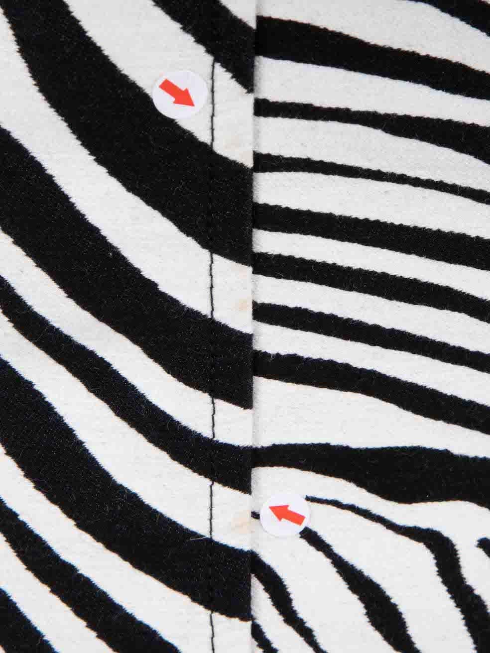 Women's Céline Zebra Print Belted Midi Wrap Skirt Size S For Sale
