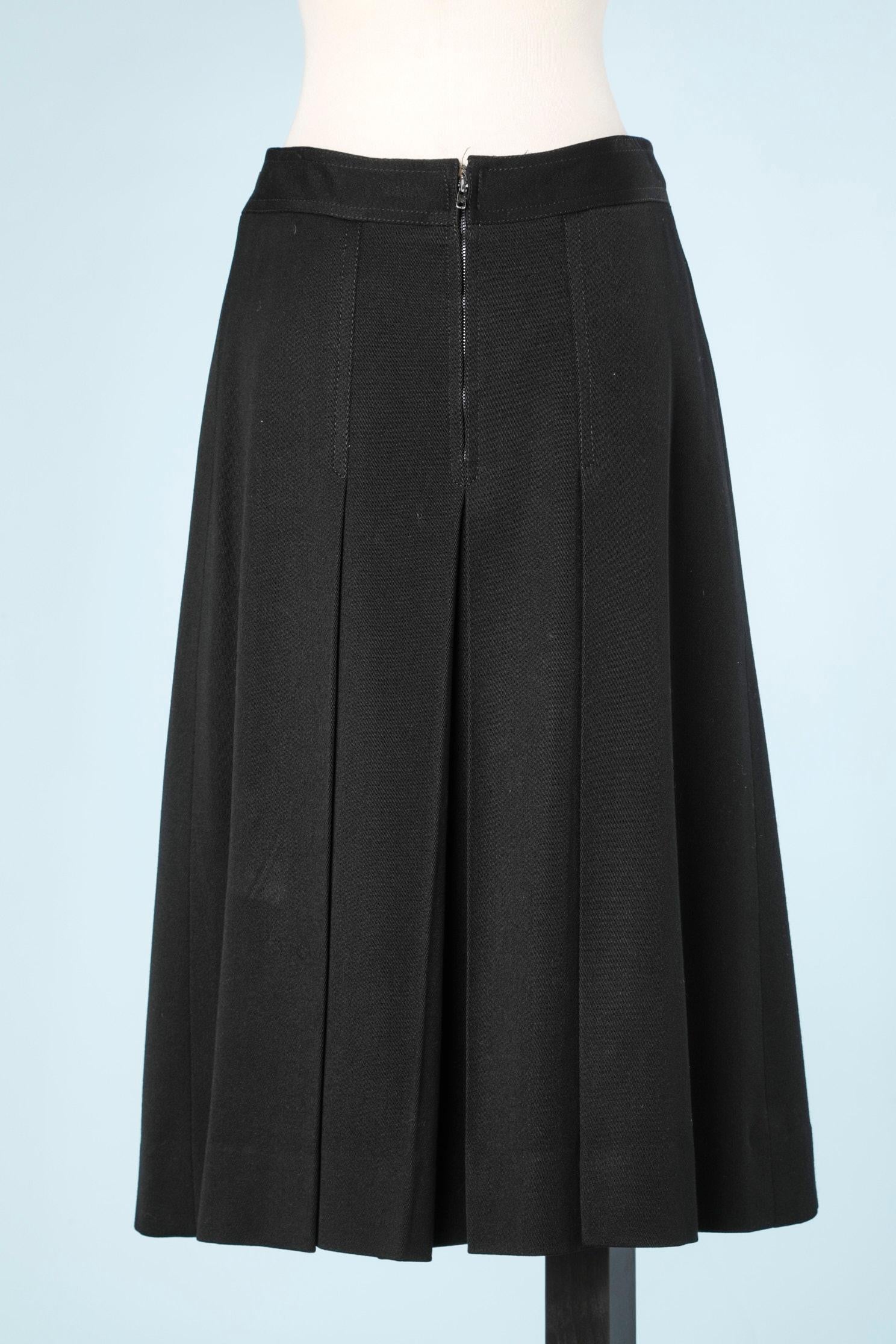 Céline's black skirt at 1stDibs | celine black skirt, celine pleated skirt