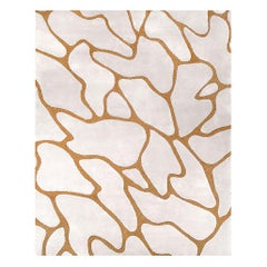 Cell Gold Rug in Hand-Tufted Wool and Botanical Silk by Rug'Society