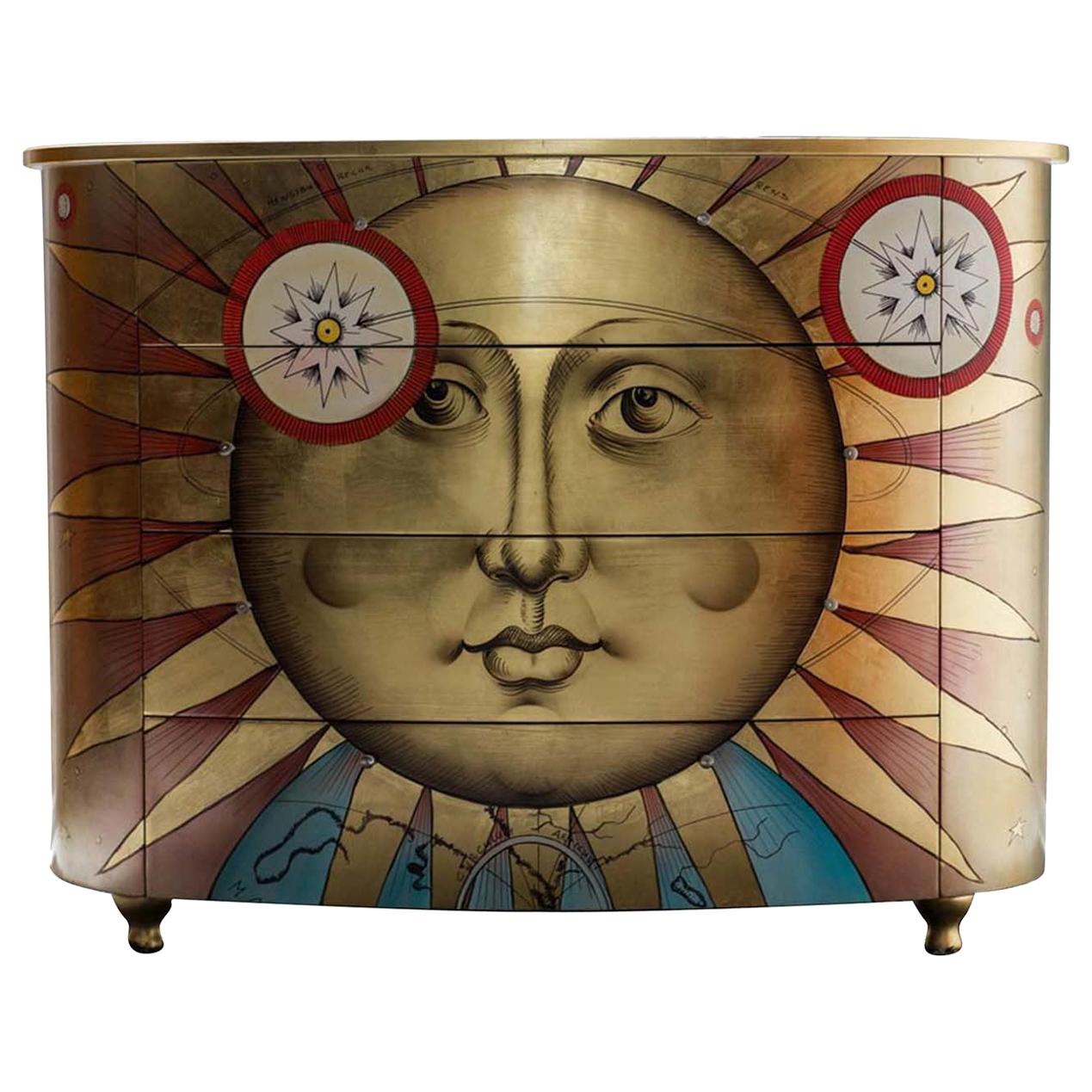 Cellarius Gold Leaf Chest of Drawers by Langeli
